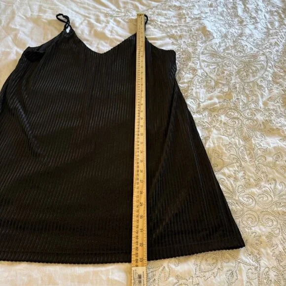 Wild Fable Large Slip Dress Velvet Lace Black Gothic Dark Boho Strappy - Picture 7 of 9